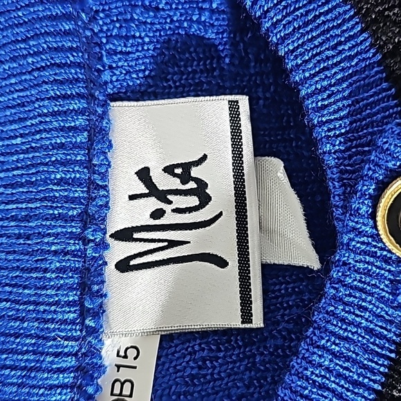 MITA Vintage Cardigan sweater. Royal blue and black. Sz 10. Nice - Picture 2 of 7